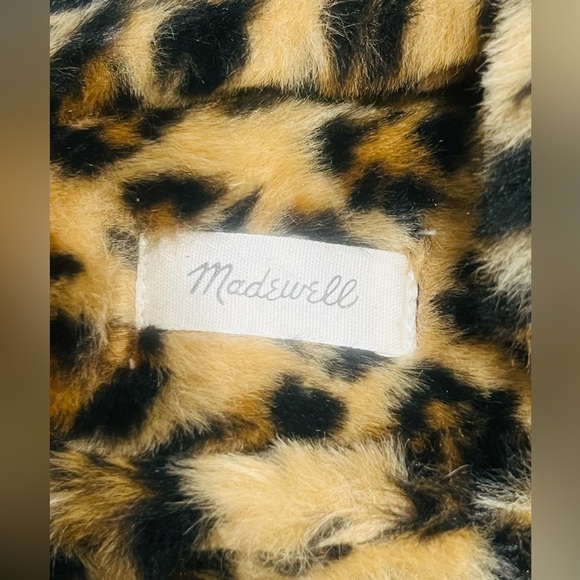 Madewell The Loafer Scuff Slipper in Leopard Faux-Fur size 7 NEW - Picture 9 of 9